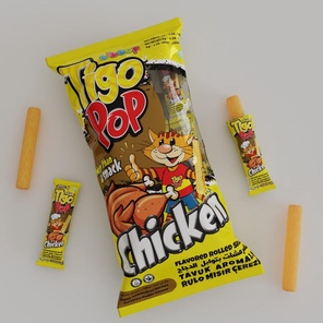 Кукурузный снек TibTop Tigo Pop 6г.  Курица